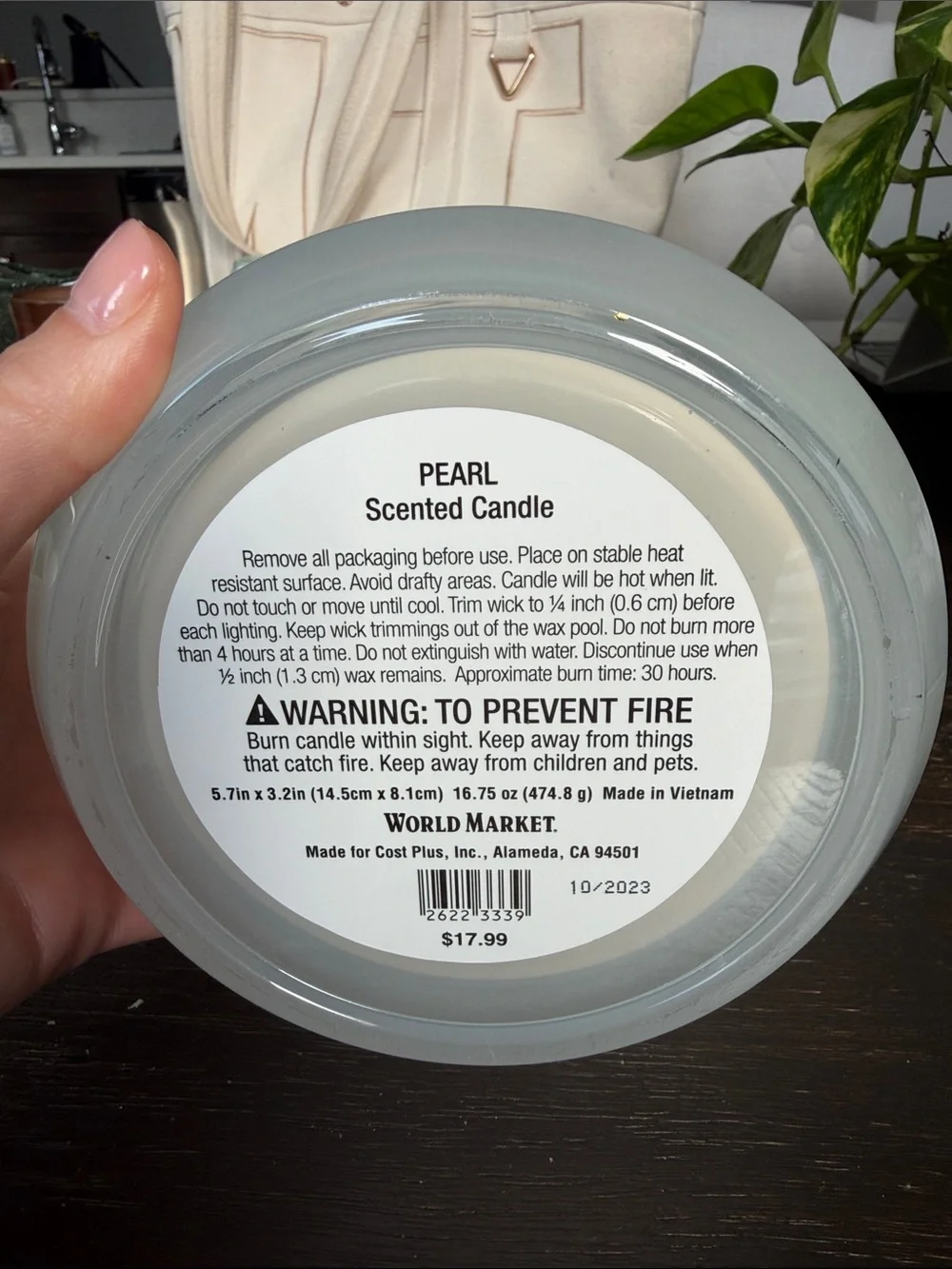 Pearl Pale Blue Two-Wick Frosted Glass Candle